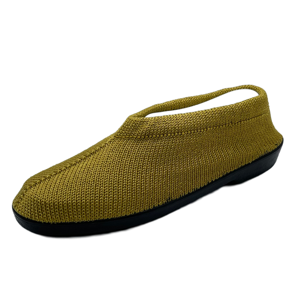 Gebreide Portugese Schoen | Olive Gold