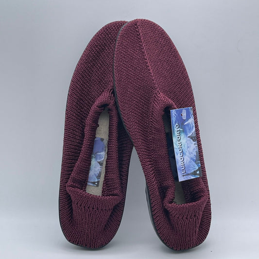 Euroconforto Portugese schoen bordeaux vino – zijaanzicht