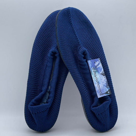Euroconforto Portugese schoen blauw kobalt – zijaanzicht